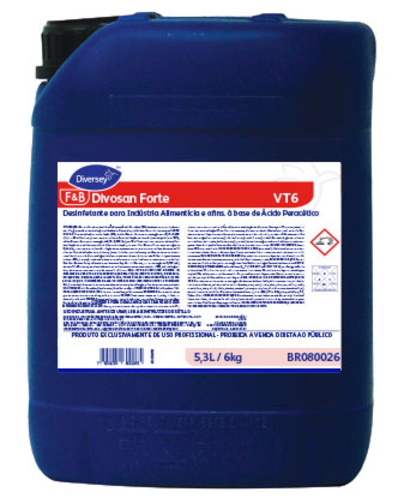 DIVOSAN FORTE 5.3L - DESINFETANTE PARA INDÚSTRIA ALIMENTÍCIA E AFINS, À BASE DE ÁCIDO PERACÉTICO